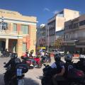 Η ομάδα των Κυπρίων μοτοσικλετιστών στην Πλατεία Ελευθερίας.