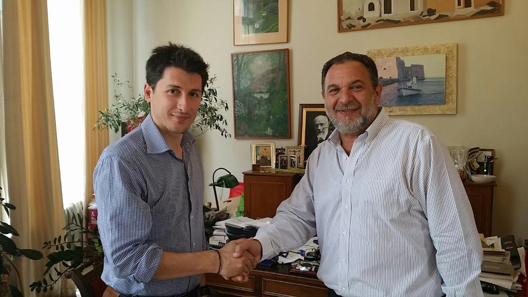 Με το δήμαρχο Ηρακλείου συναντήθηκε σήμερα ο υποψήφιος Ευρωβουλευτής της Ελιάς Παύλος Χριστίδης