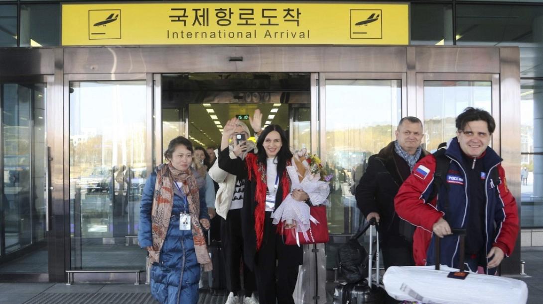 Ρώσοι τουρίστες στη Βόρεια Κορέα 