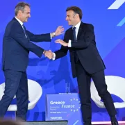 Κυριάκος Μητσοτάκης και Εμανουέλ Μακρόν