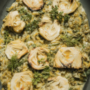 αγκινάρες, αρακάς