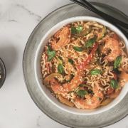 γαριδομακαρονάδα, noodles