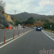 Φωτιά σε ΙΧ στον ΒΟΑΚ