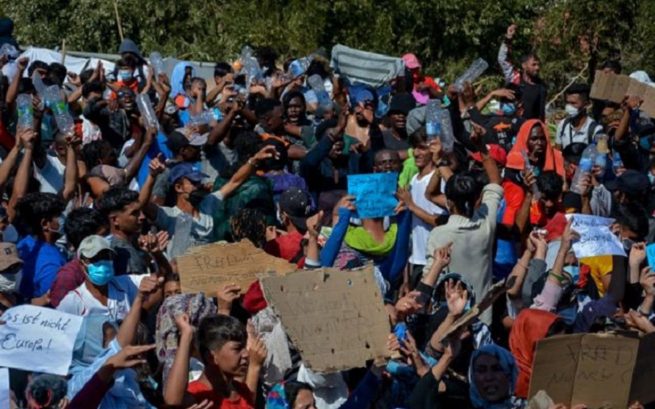 Λέσβος - Πορεία διαμαρτυρίας προσφύγων
