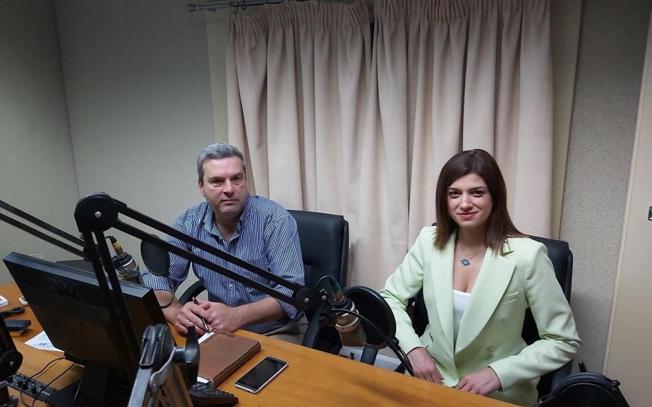 Η κ.Κατερίνα Νοτοπούλου με τον δημοσιογράφο Λευτέρη Βαρδάκη