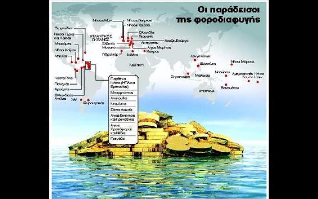Αυτοί είναι οι φορολογικοί παράδεισοι σύμφωνα με το ελληνικό ΥΠΟΙΚ