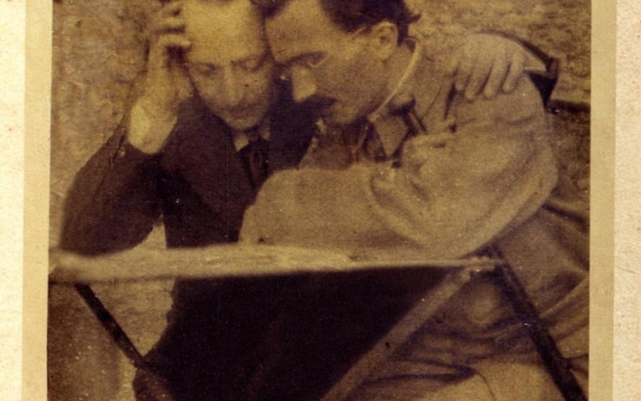 Ο Νίκος Καζαντζάκης με τον Άγγελο Σικελιανό την άνοιξη του 1915