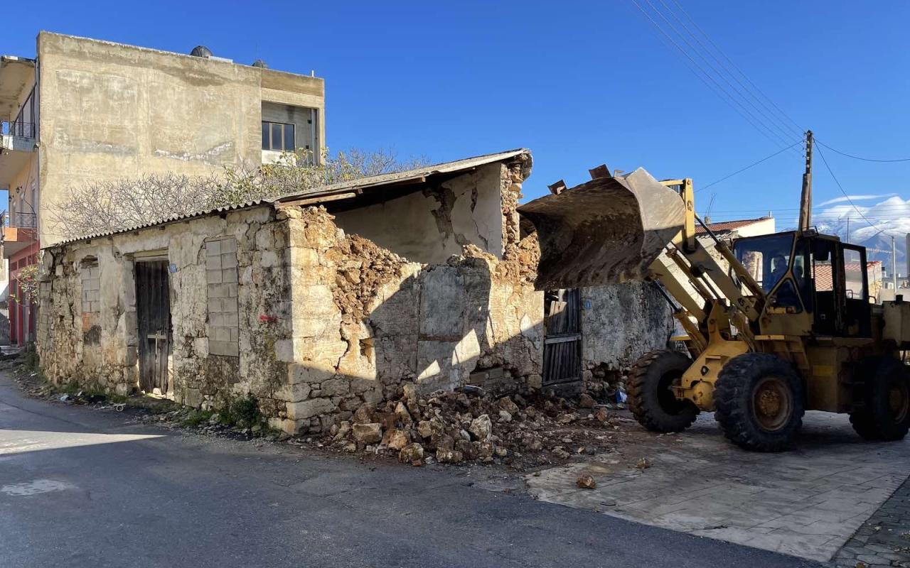 Τα χωριά στο δήμο Μινώα Πεδιάδος έχουν υποστεί τεράστιες καταστροφές.