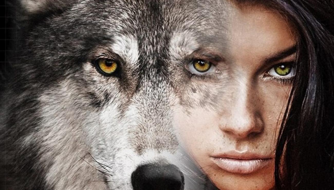 γυναίκα και λύκος