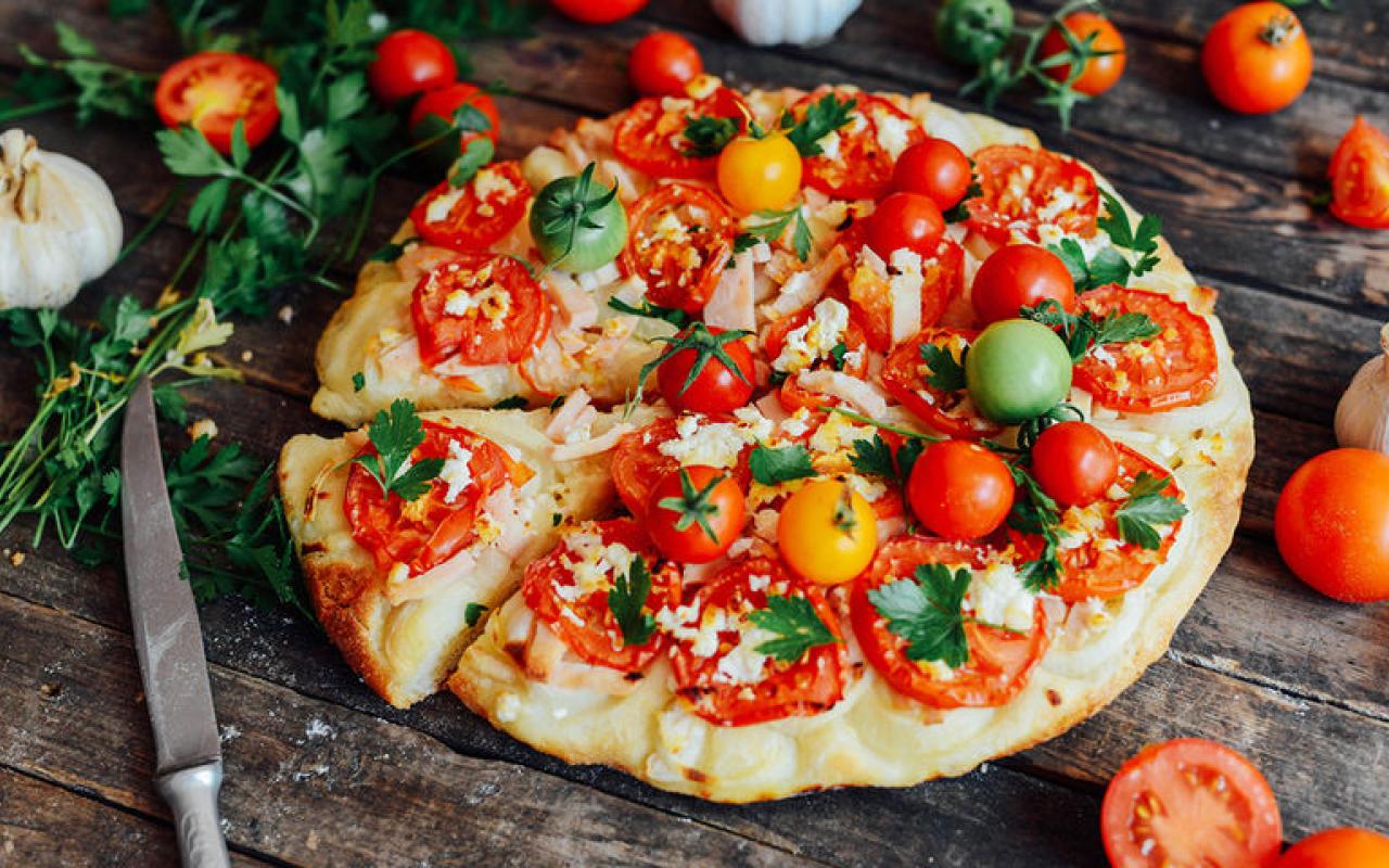 veggie pizza, vegan, διατροφή