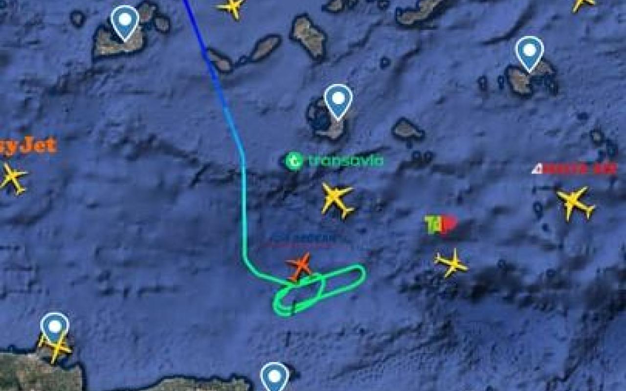 Η πτήση της Aegean κάνει κύκλους ανοικτά της Κρήτης.