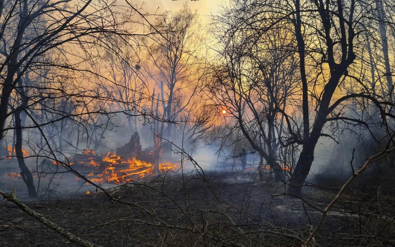 φωτιά στο Τσέρνομπιλ 