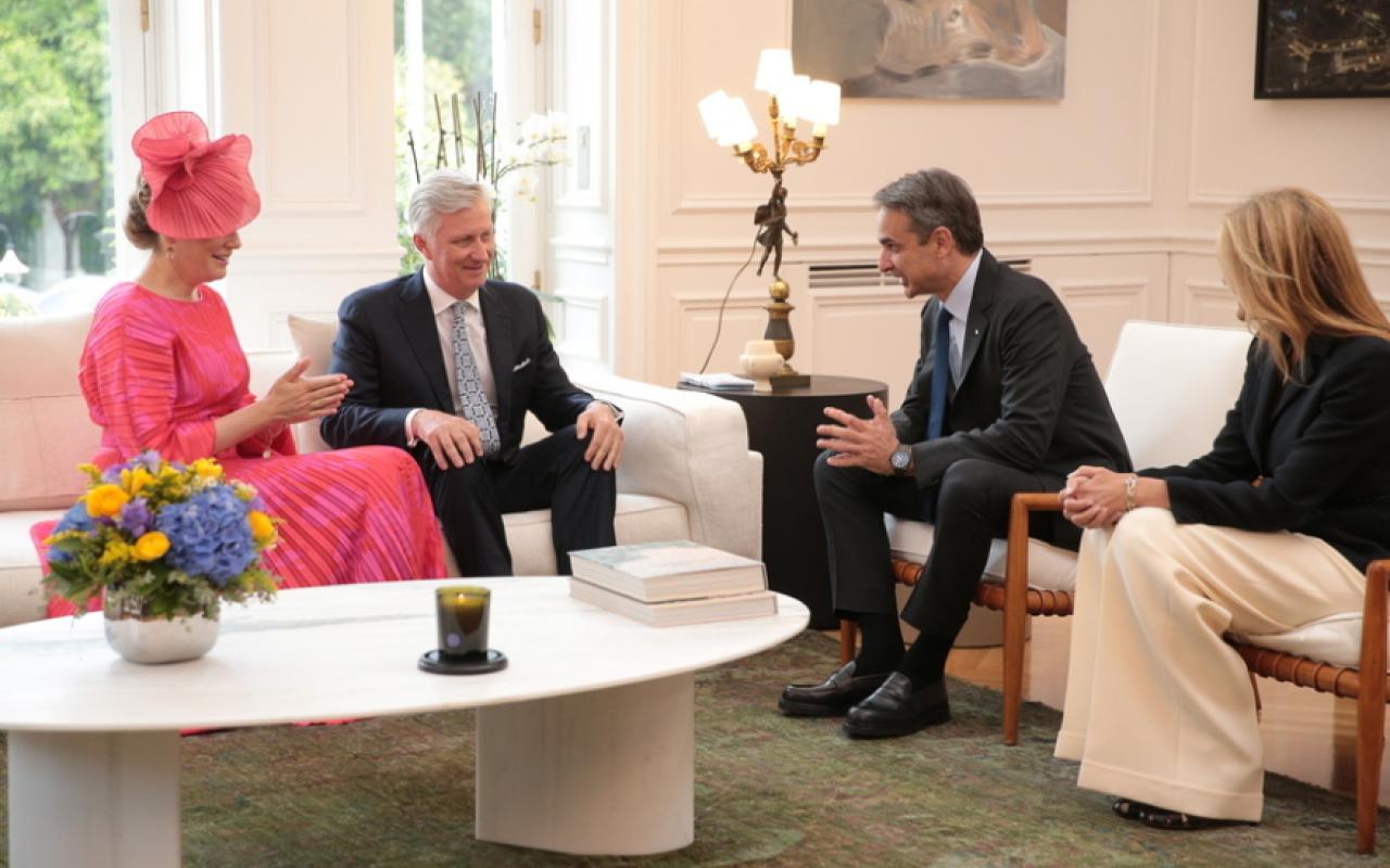 Συνάντηση πρωθυπουργού με το βασιλικό ζεύγος του Βελγίου 