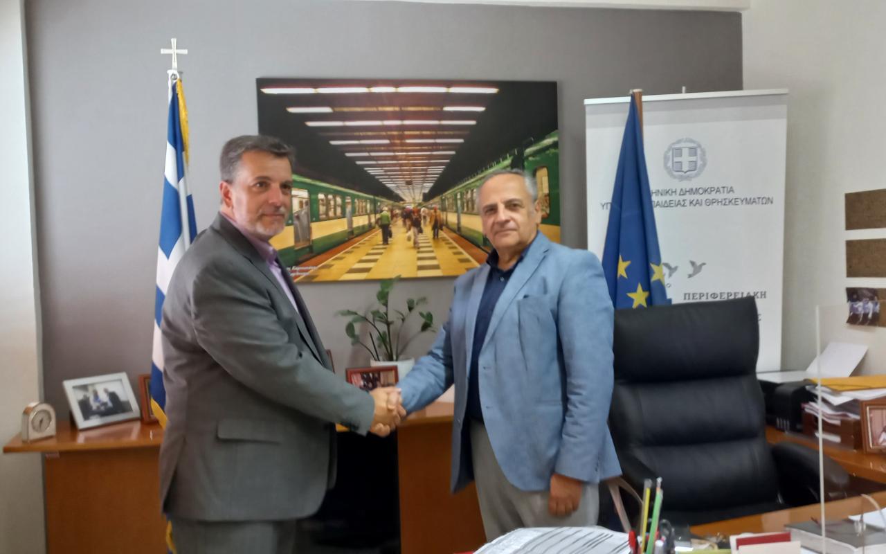 Ο Περιφερειακός Διευθυντής Εκπαίδευσης Κρήτης καλωσόρισε τους νέους Διευθυντές Εκπαίδευσης.