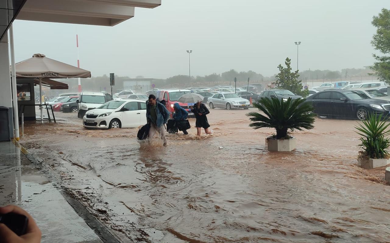 αεροδρόμιο ηρακλείου πλημμύρα