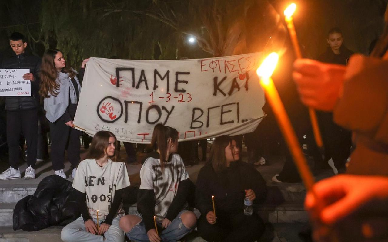 Διαμαρτυρία για τα Τέμπη στο Ηράκλειο