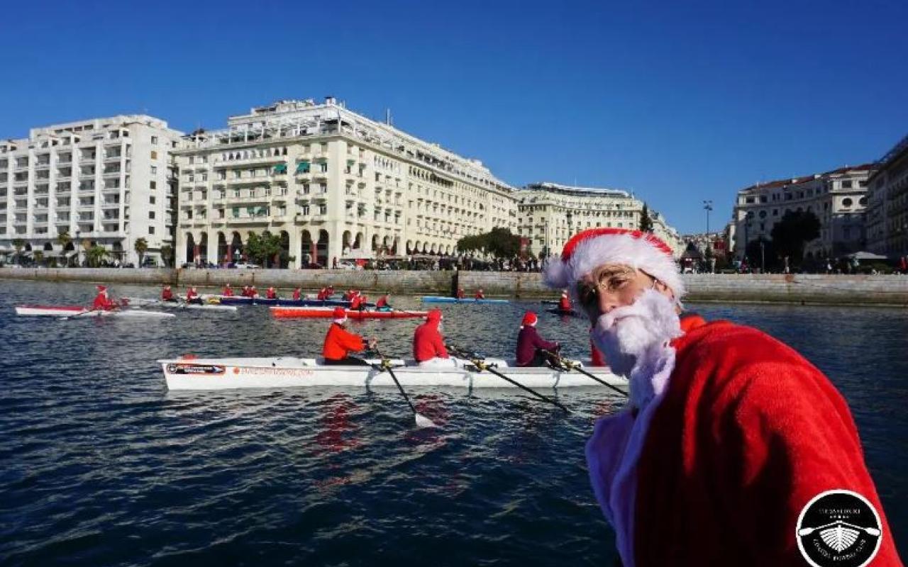 Santa Rowing