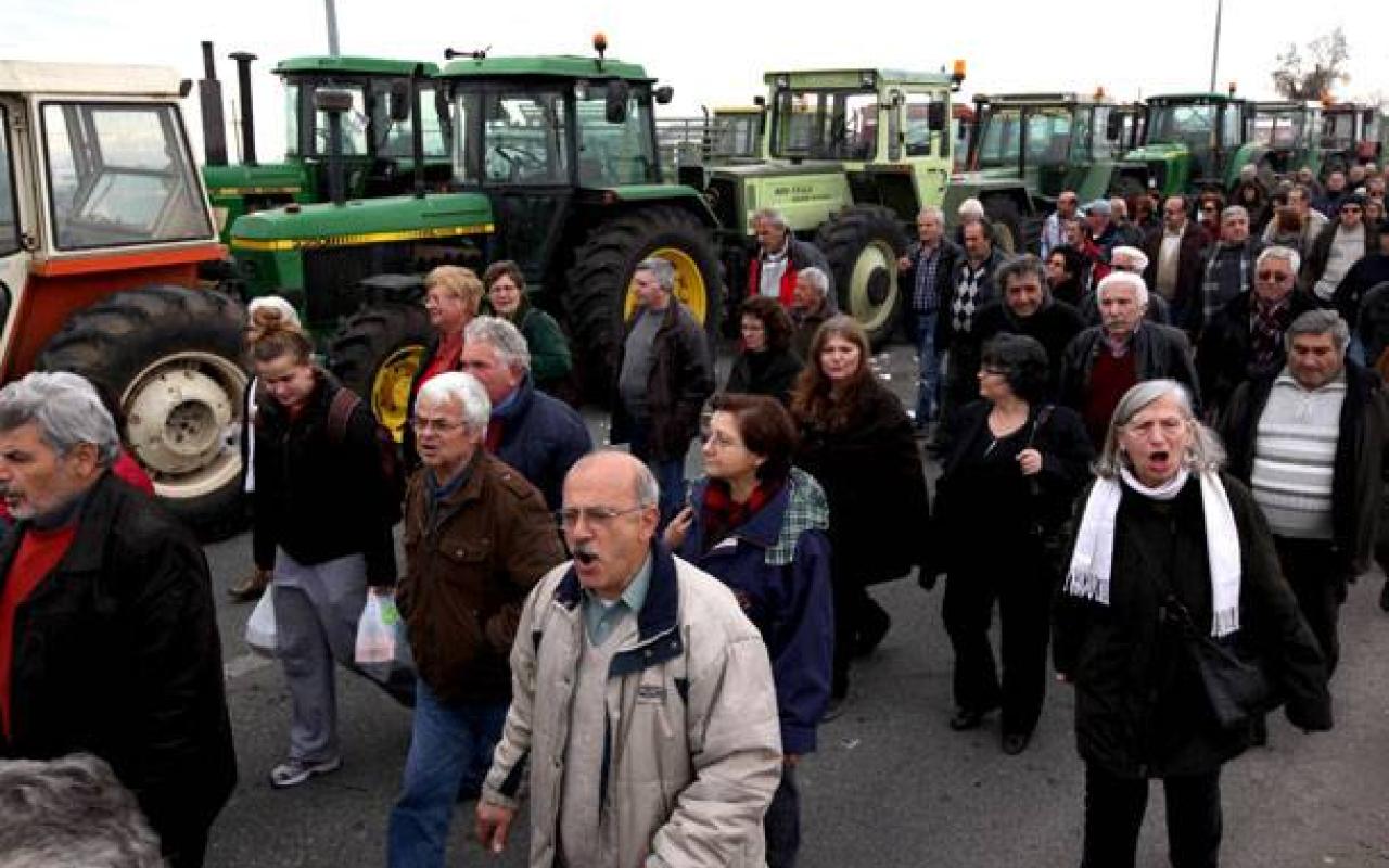 αγροτες,διαμαρτυρια 