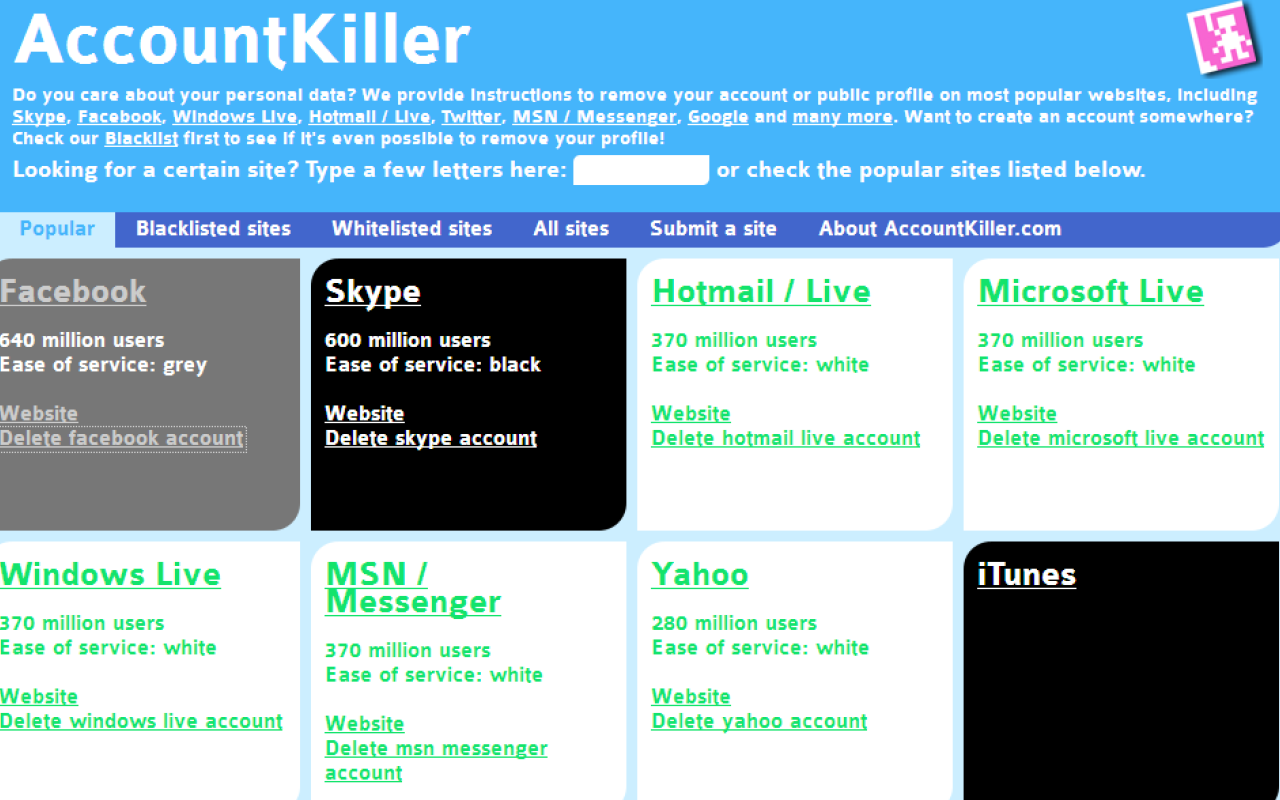 Θέλουμε να διαγράψουμε το Facebook και δεν ξέρουμε; Accountkiller!!