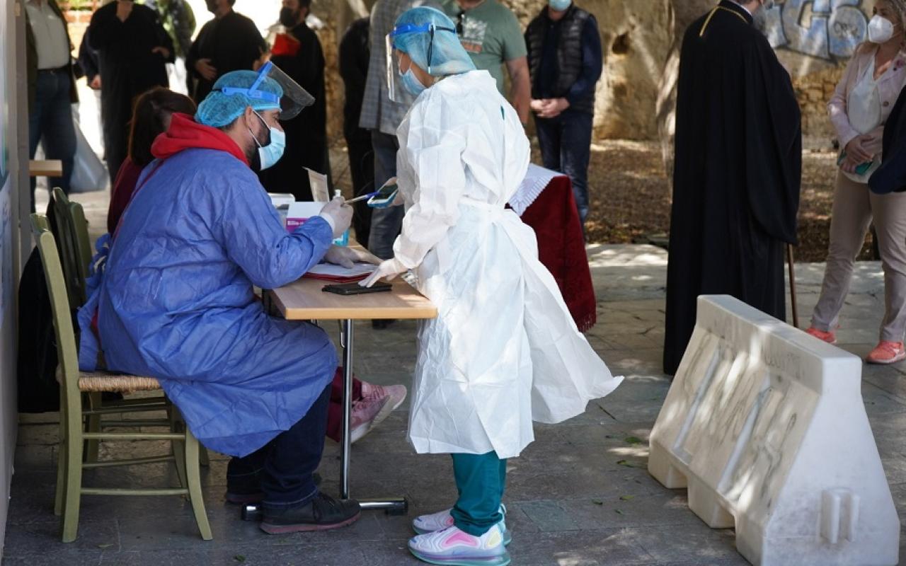 Σημείο για rapid test στην Αγία Αικατερίνη