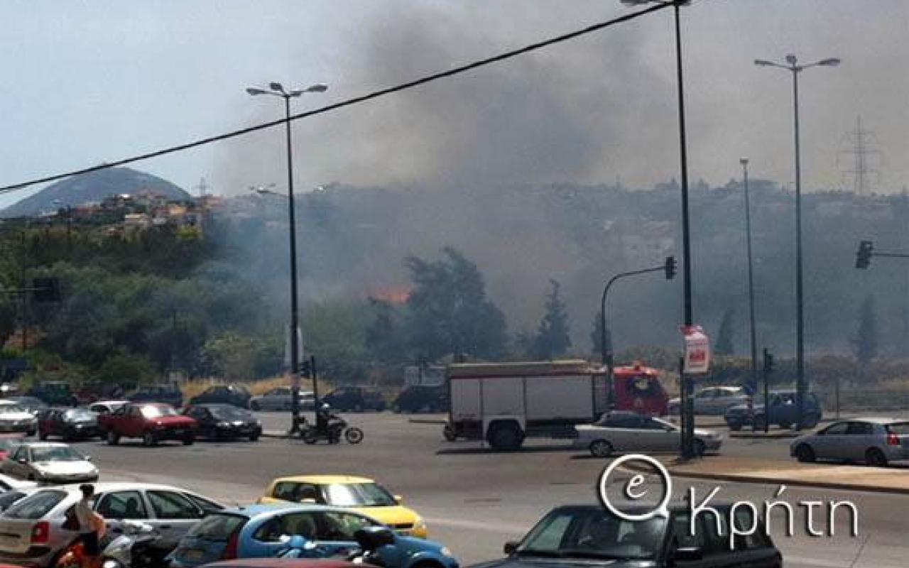 Ηράκλειο: Συναγερμός από φωτιά στη Ν. Αλικαρνασσό