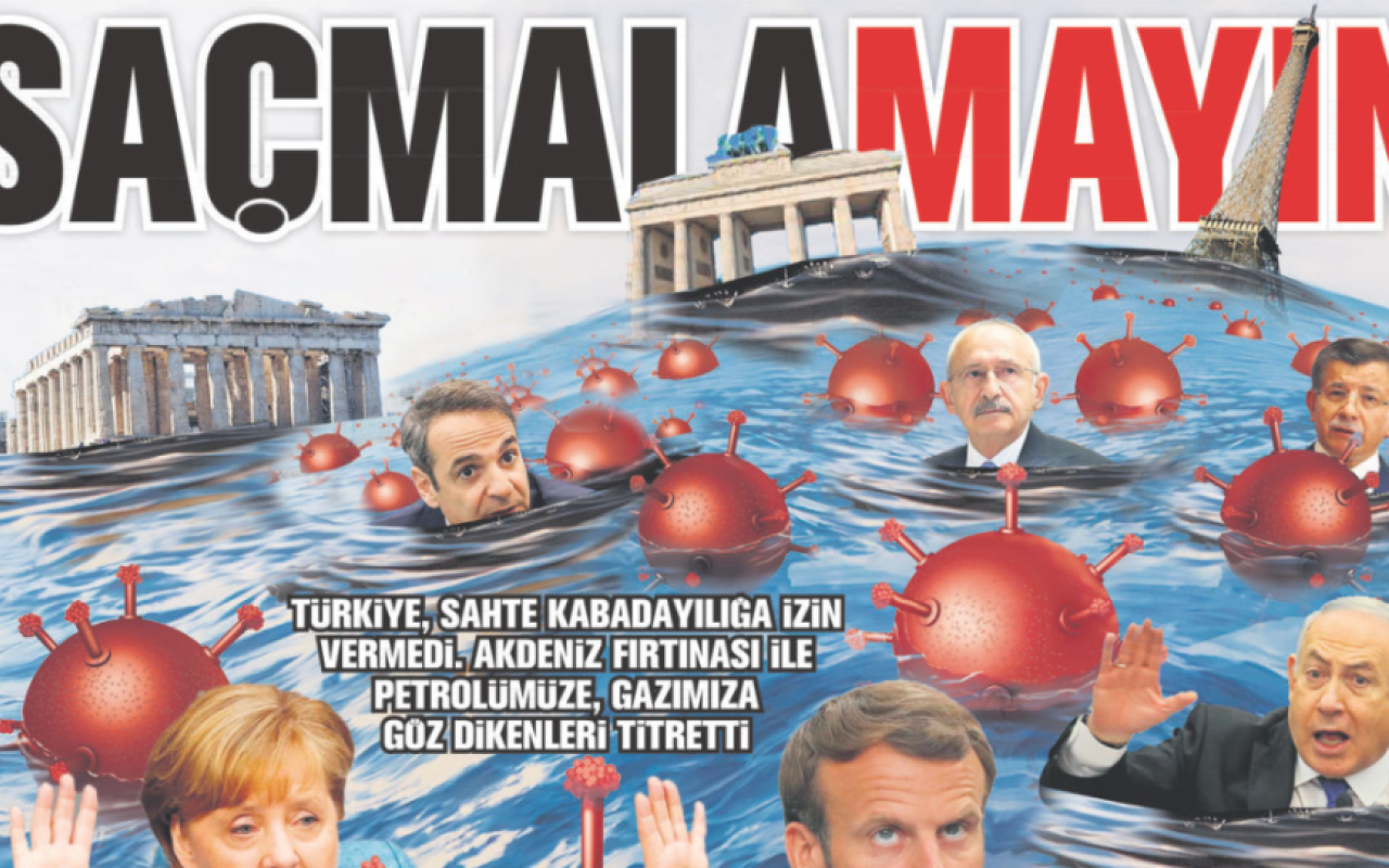 Τουρκική εφημερίδα παρουσιάζει Μητσοτάκη, Μακρόν, Μέρκελ ως … «ναυαγούς» στη Μεσόγειο