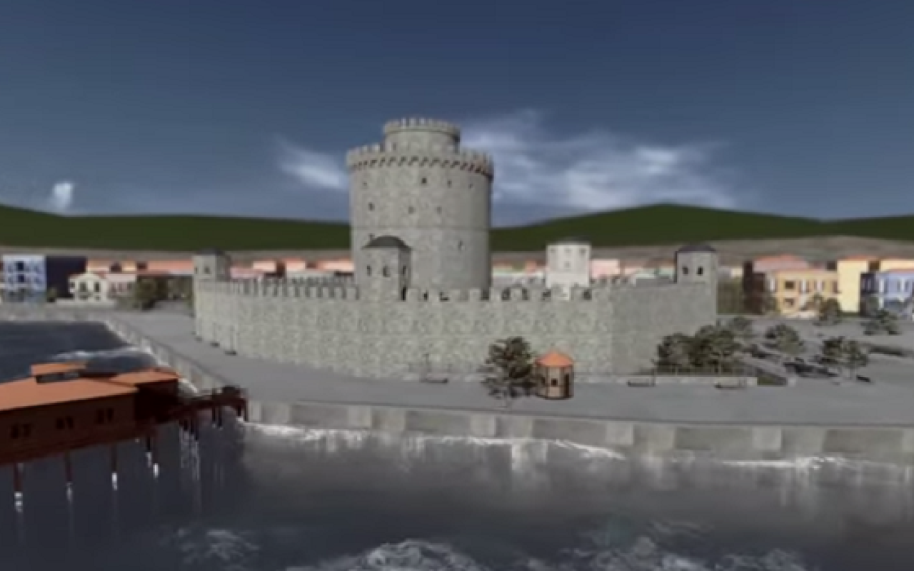 Ο Λευκός Πύργος τον 20ο αιώνα - Φανταστική 3D αναπαράσταση του μνημείου