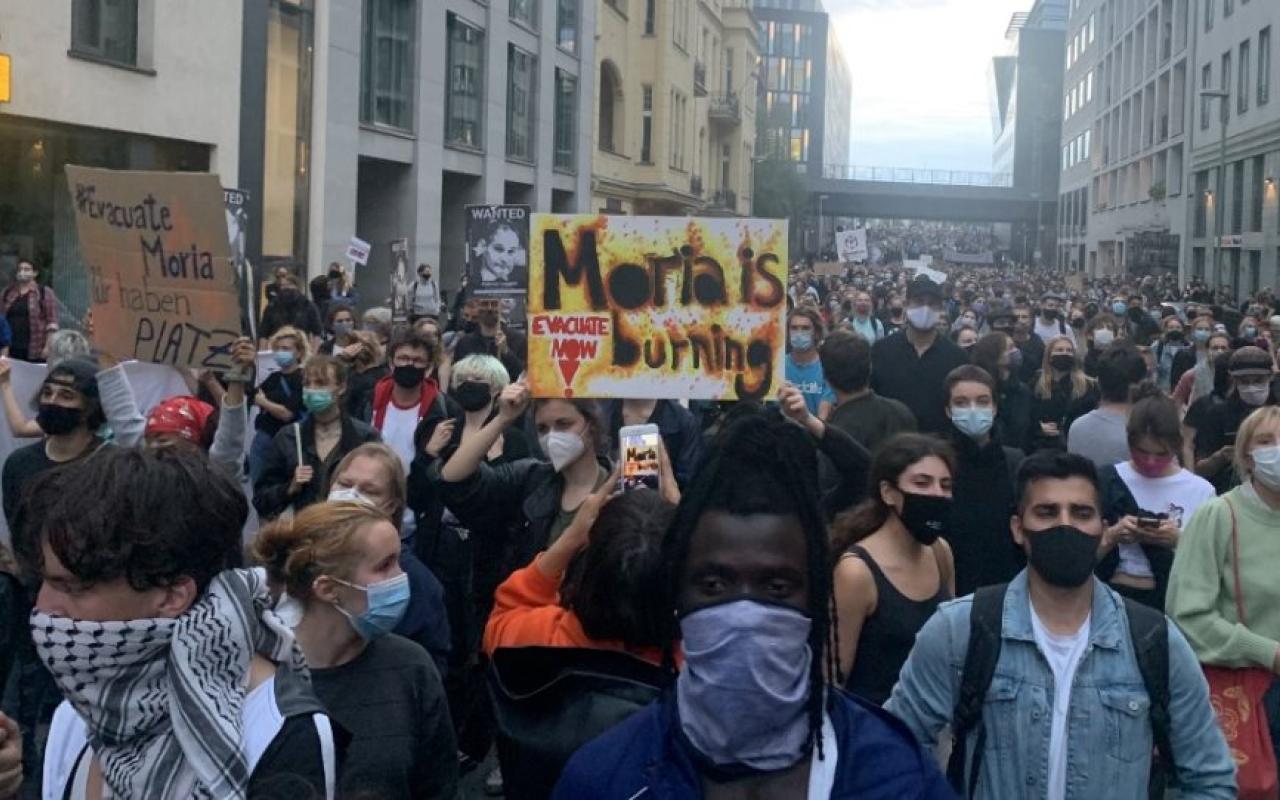 διαδηλωση στη γερμανια για τη Μορια