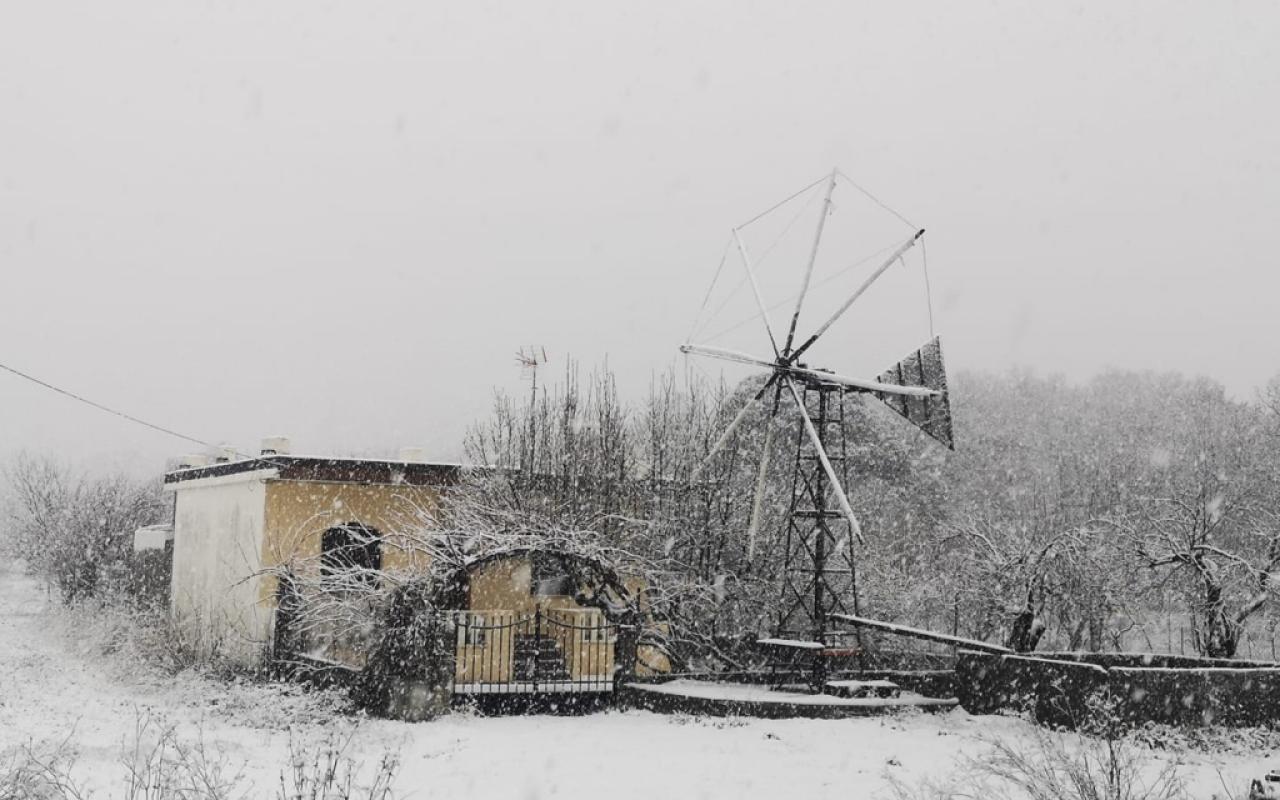 Έντονη χιονόπτωση στο Οροπέδιο Λασιθίου - Γιάννης Σιγανός