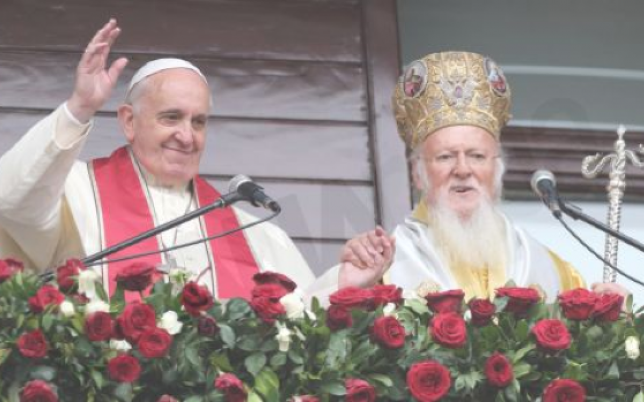 Ιστορική συνύπαρξη Βαρθολομαίου - Πάπα Φραγκίσκου στο Φανάρι