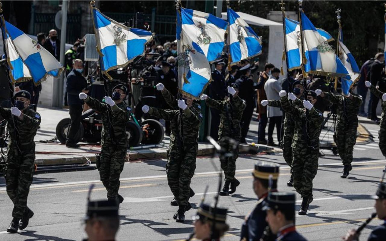 Στιγμιότυπο από την παρέλαση της Αθήνας
