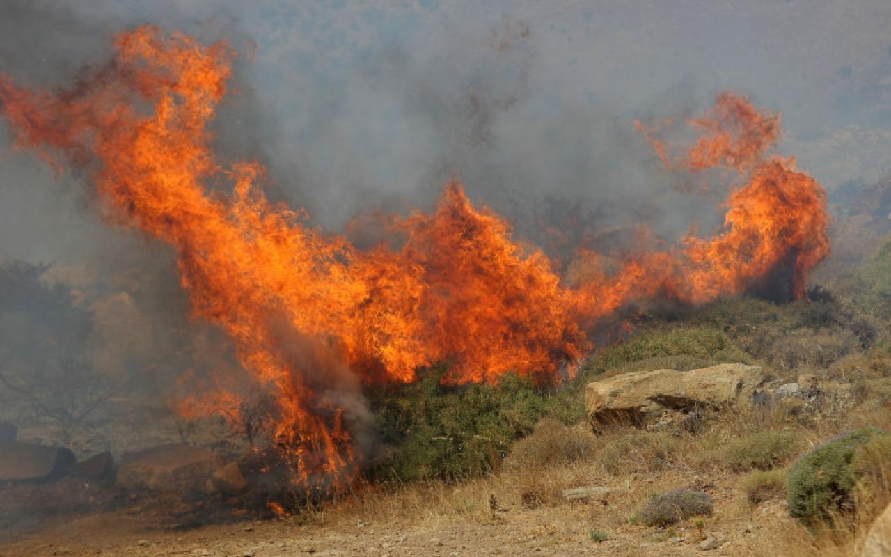 Σε βαθμό επικινδυνότητας 4 για πυρκαγιά η Κρήτη