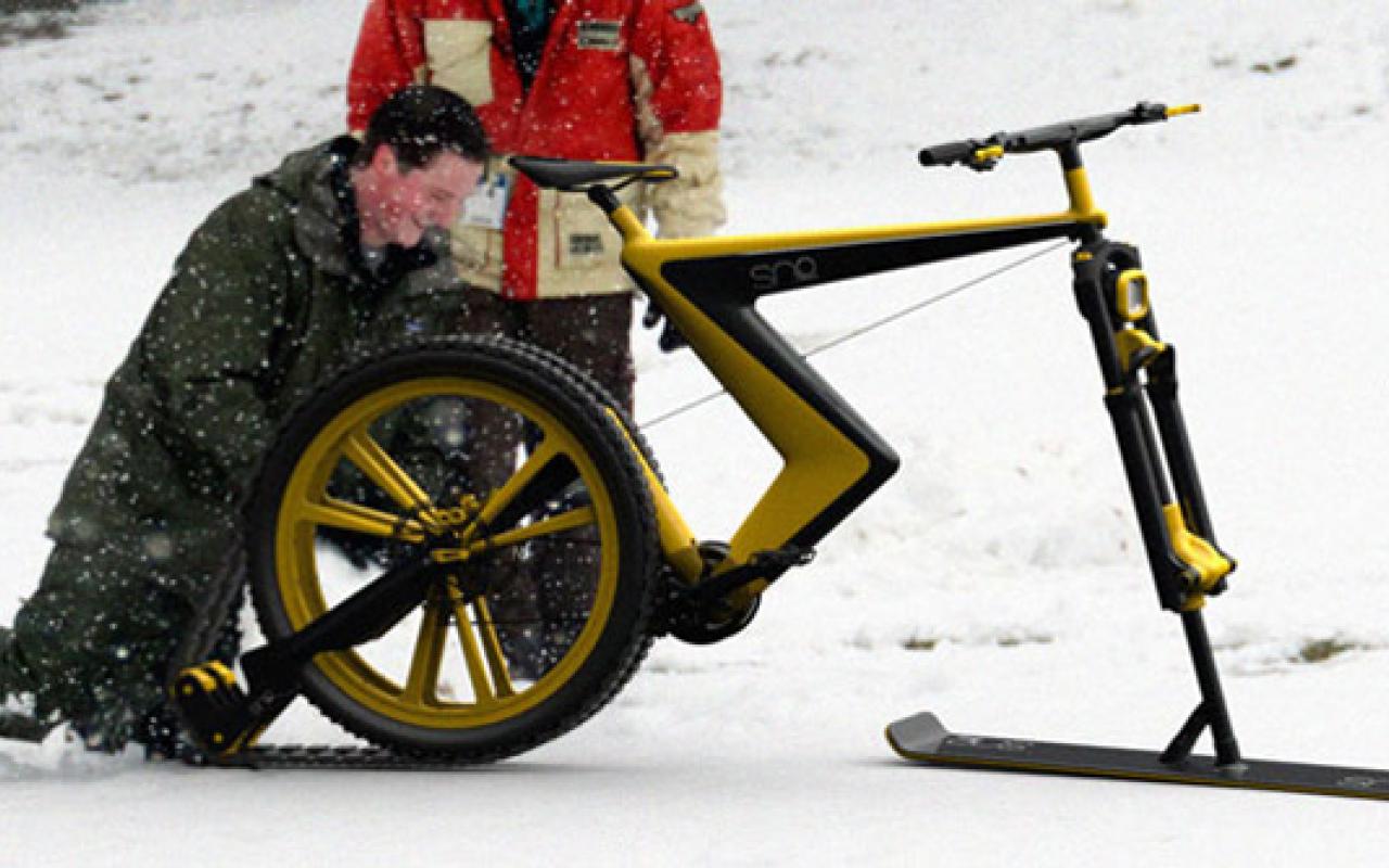 Ένα ποδήλατο ιδανικό για σκι!