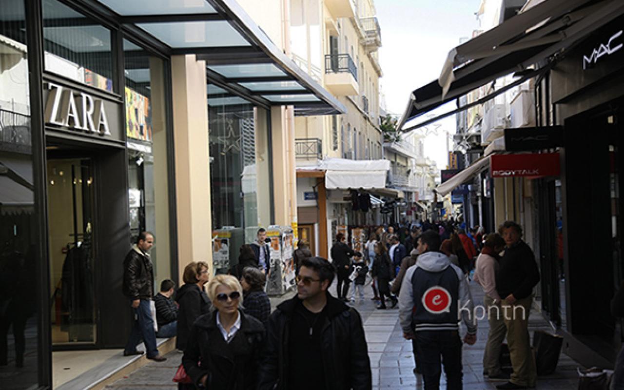 Κορύφωση σήμερα της αγοραστικής κίνησης σε όλη την Κρήτη 