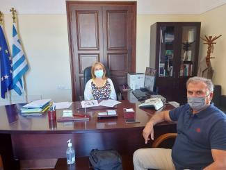 Συνάντηση Συντονίστριας Αποκεντρωμένης Διοίκησης με το Δήμαρχο Ιεράπετρας