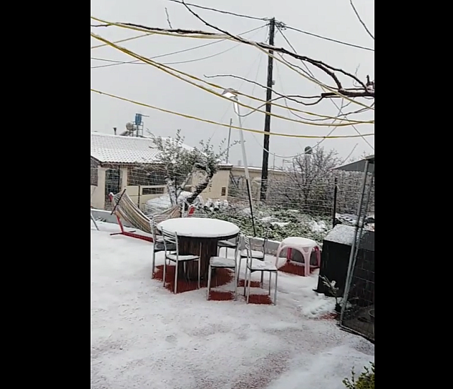 Χιόνια στον Αγιο Σύλλα