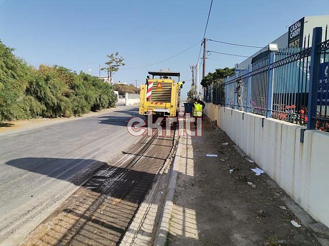 Έργα ασφαλτόστρωσης στη Βιομηχανική Περιοχή