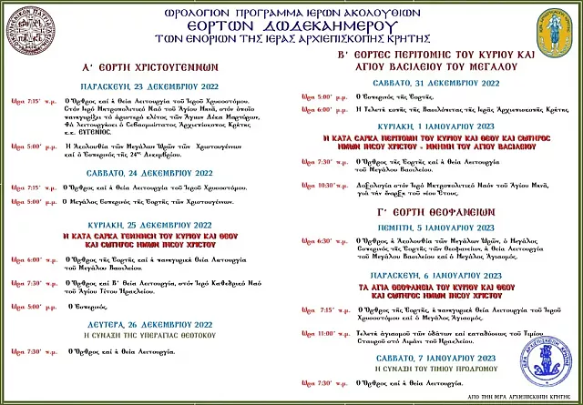 ΠΡΟΓΡΑΜΜΑ ΔΩΔΕΚΑΗΜΕΡΟΥ
