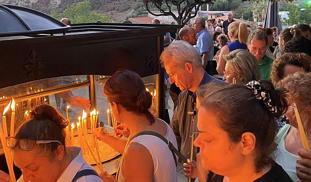 Ο Αλέξης Καλοκαιρινός στη γιορτή του Αγίου Μύρωνα