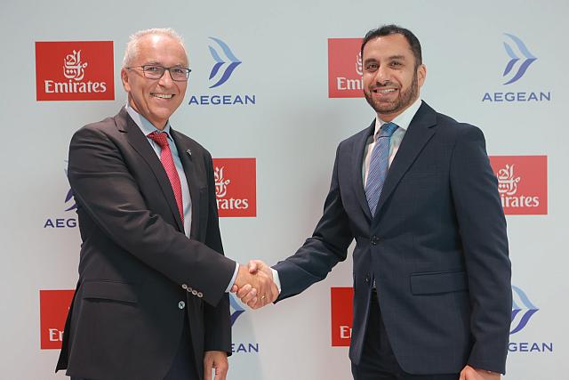 AEGEAN και Emirates επεκτείνουν τη συνεργασία τους sτο δρομολόγιο Αθήνα ‑ Νέα Υόρκη