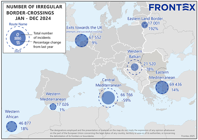FRONTEX χάρτης