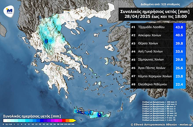 χαρτης βροχής