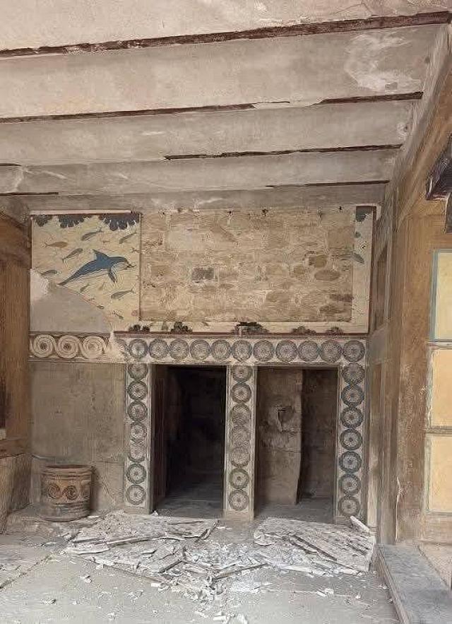 τοιχογραφία δελφινιών