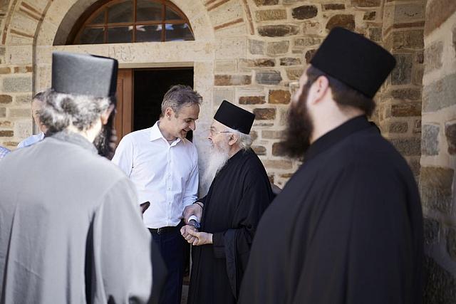 Κυριάκος Μητσοτάκης στο Άγιον Όρος