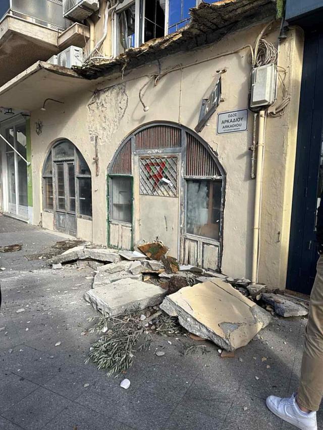 καταρρευση κτιρίου ρεθυμνο