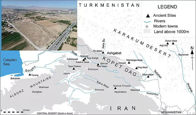 Χάρτης του βορειοανατολικού Ιράν