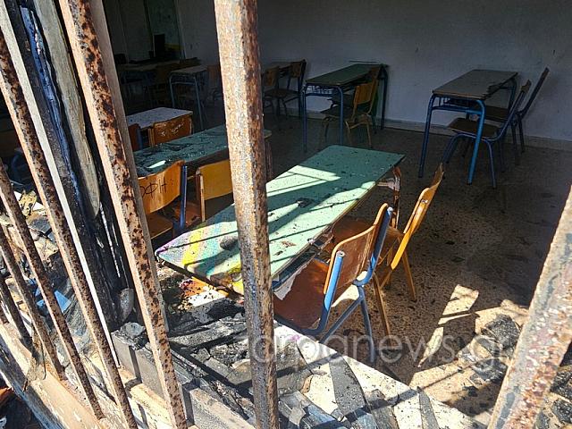 Ζημιές από φωτιά σε σχολείο