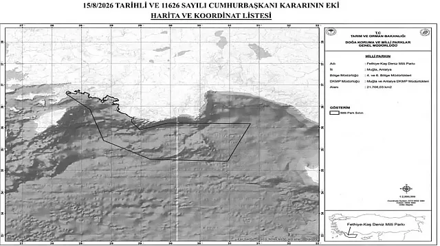 Το τουρκικό θαλάσσιο πάρκο καλύπτει περιοχή ανάμεσα στη Ρόδο και το Καστελόριζο 