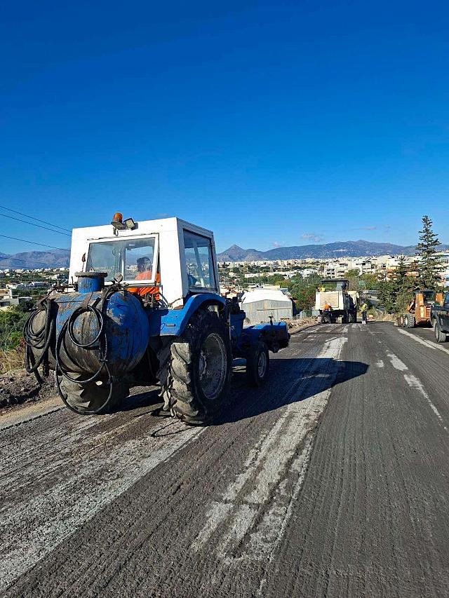 Εργασίες ασφαλτόστρωσης και φρεζαρίσματος στη Ν. Αλικαρνασσό
