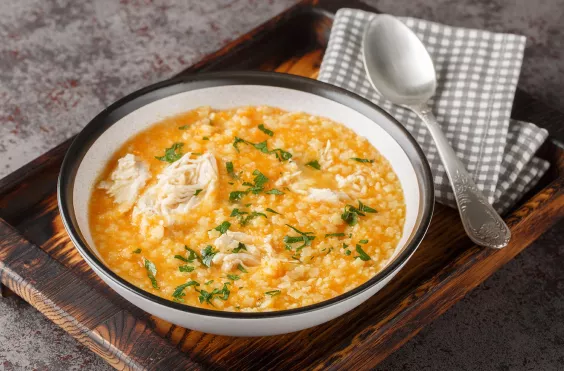 κοτόσουπα, ρύζι